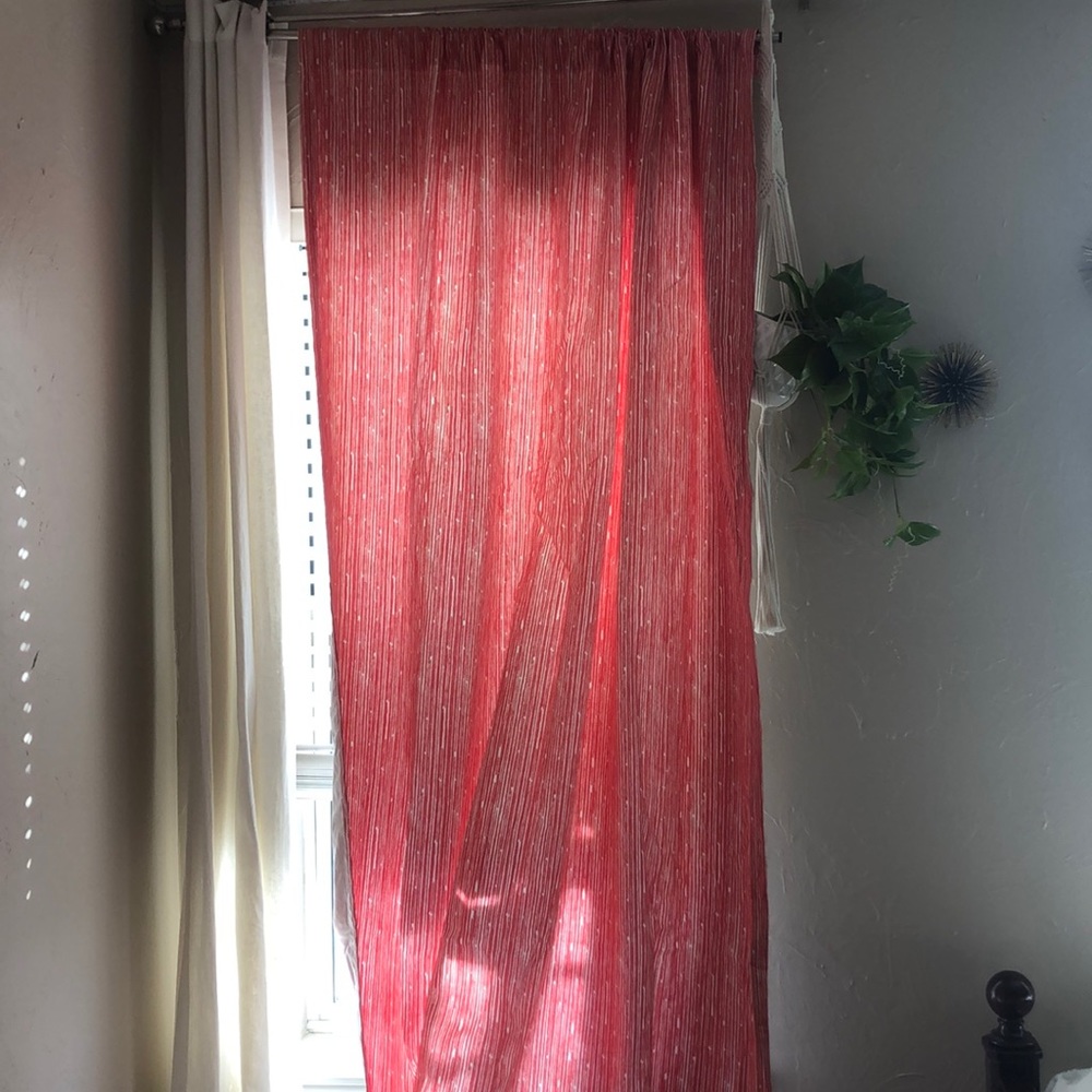 coral curtains